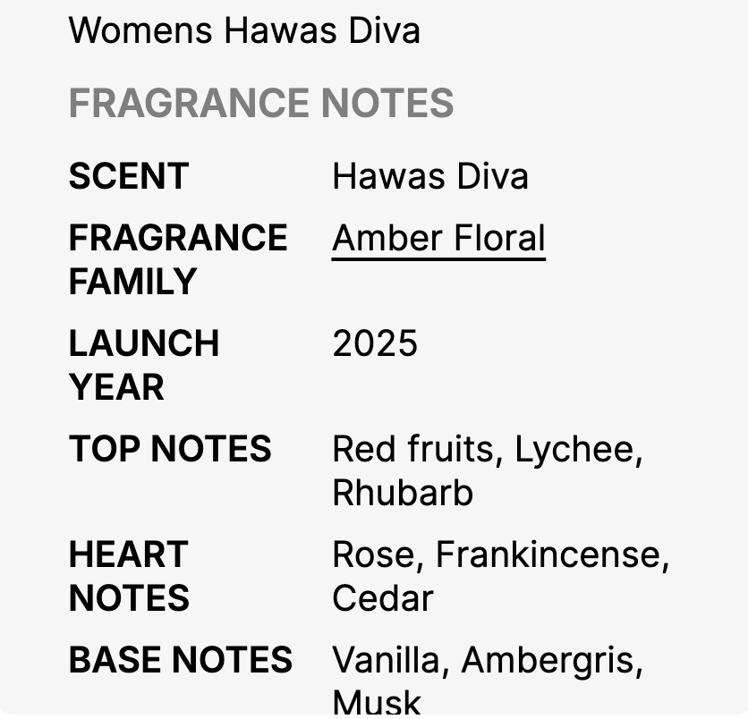 Rasasi Ladies Hawas Diva EDP Spray 3.4 oz Fragrances - Image 3