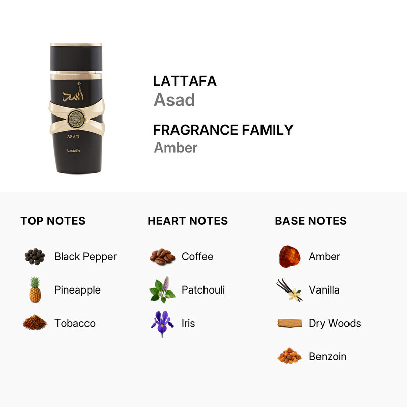 Lattafa Men's Asad EDP Spray 3.4 oz - Image 4