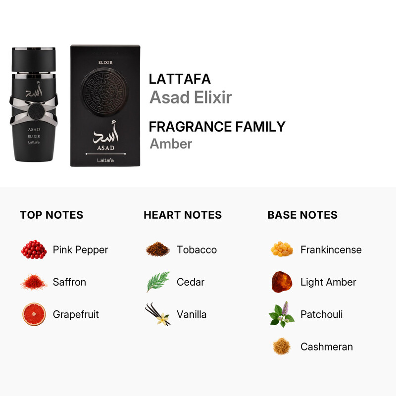 Lattafa Men's Asad Elixir EDP Spray 3.4 oz - Image 2
