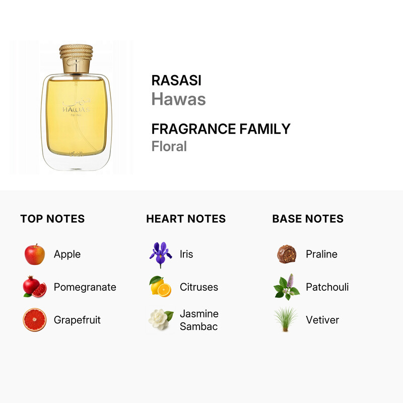 Rasasi Ladies Hawas EDP Spray 3.4 oz Fragrances - Image 3